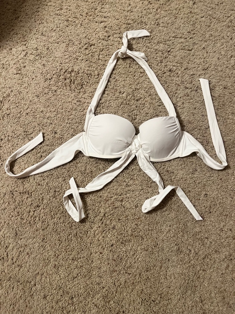 Victoria's Secret White Halter Bikini Top